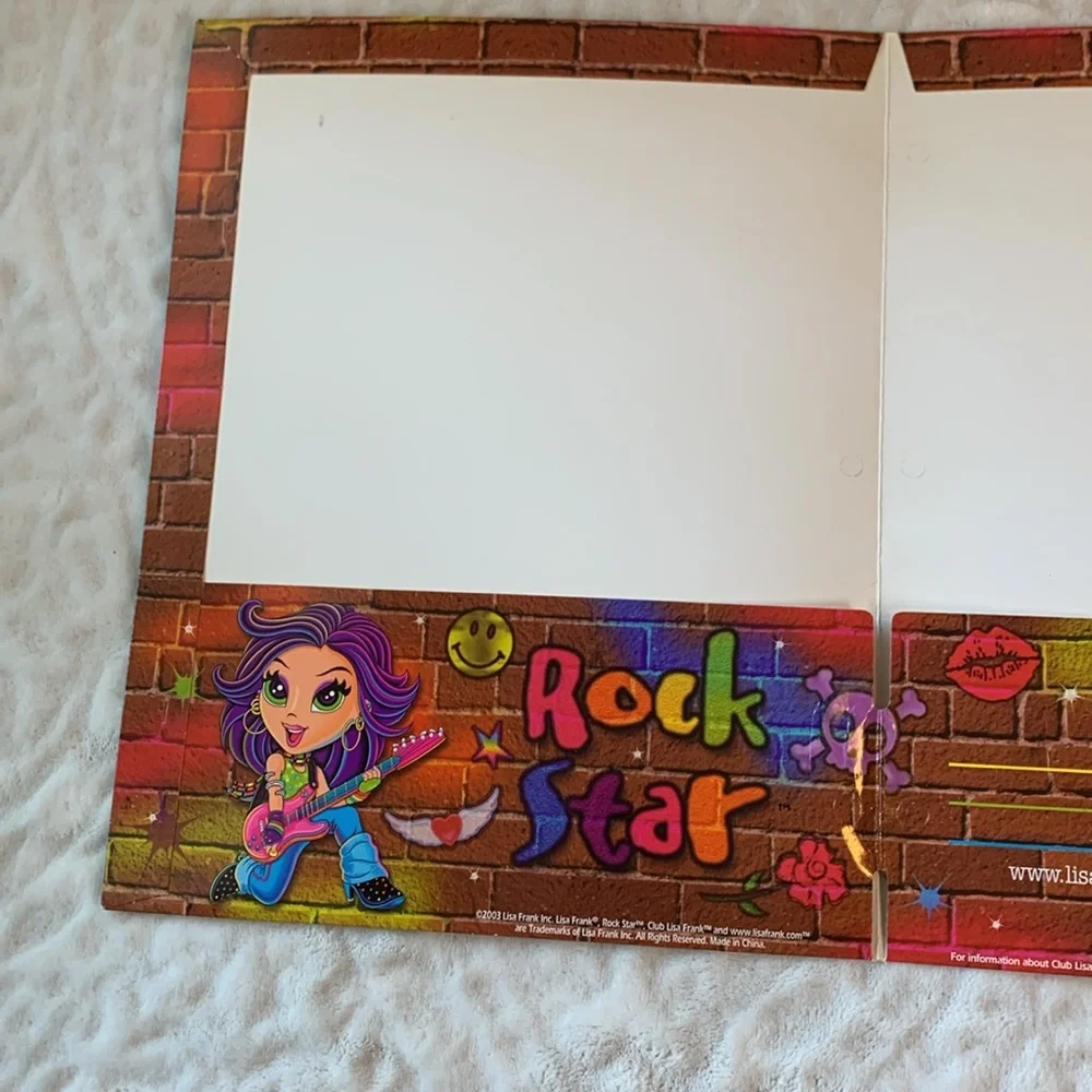 Vintage Lisa Frank Rock Star Guitar Folder